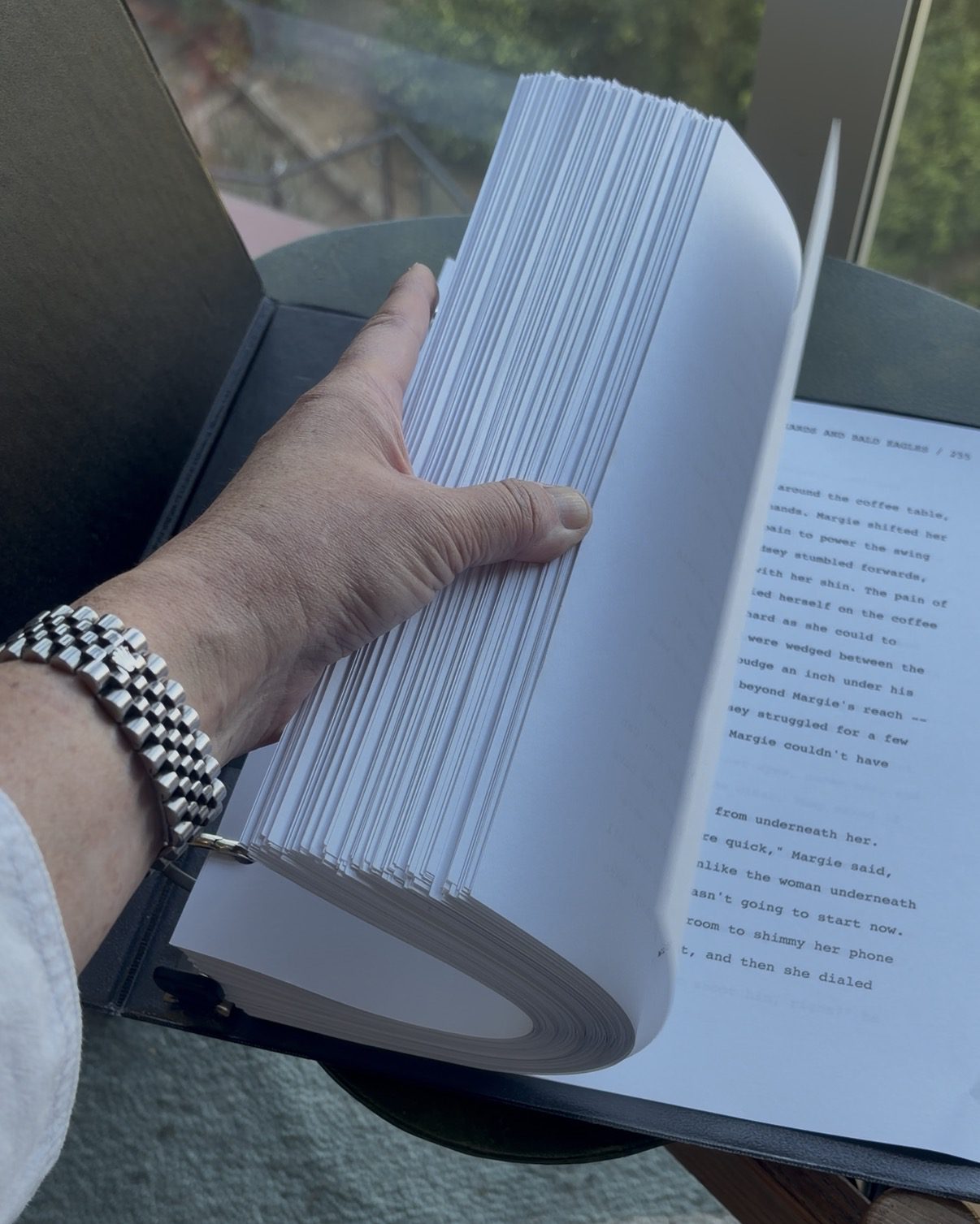 An open manuscript